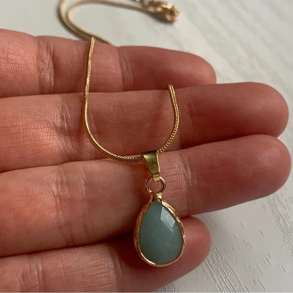 • NEW! Dainty Amazonite Necklace • - Picture 6 of 14